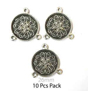 10 Pcs Pack in Size approx 26mm Size Chandeliers Link Oxidized Charms beads