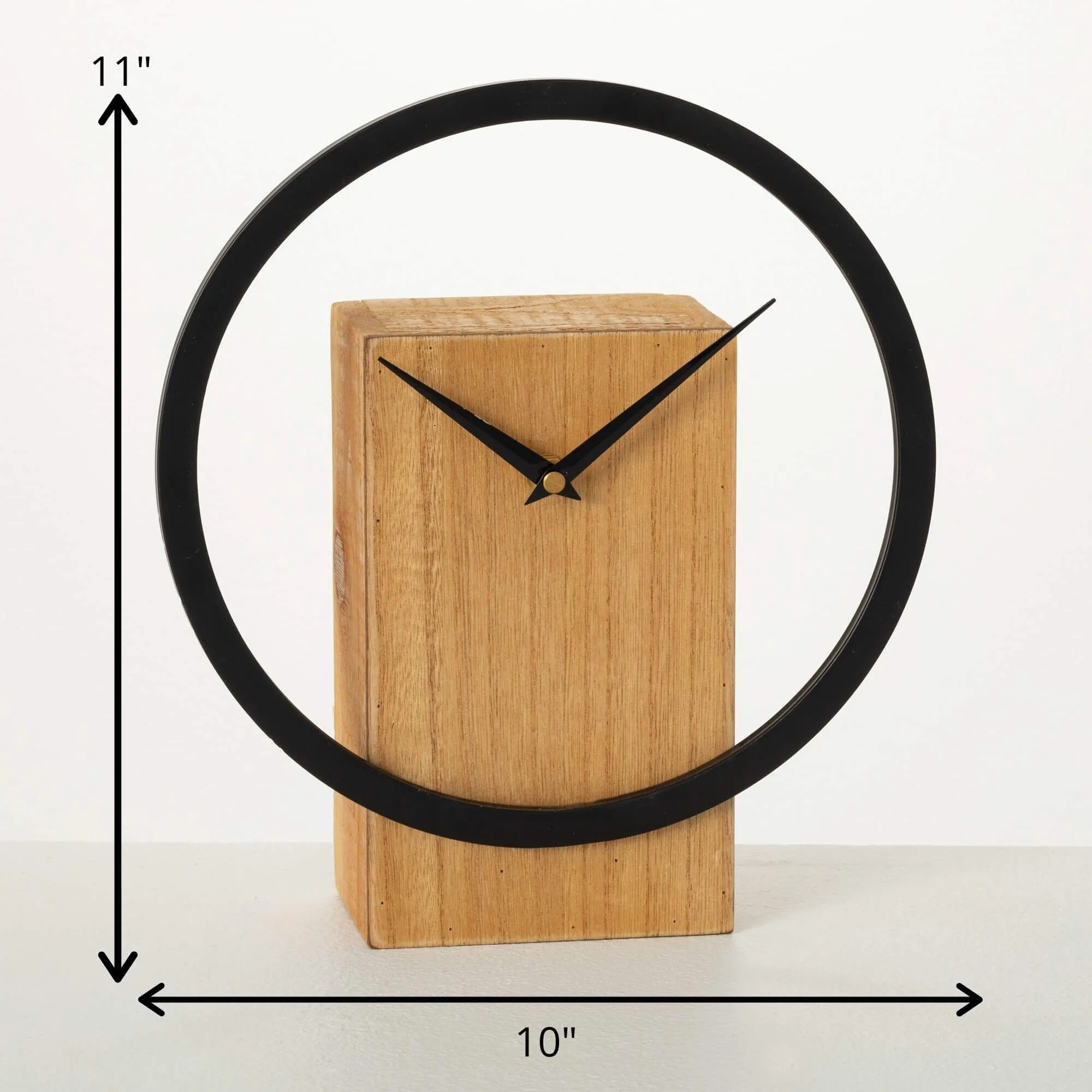 11" Ultra-Modern Ring Clock, Brown