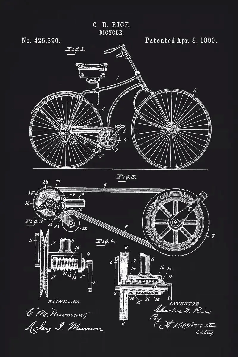 1890 Bicycle Wall Art