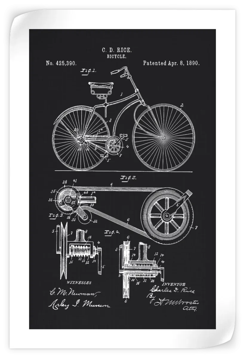 1890 Bicycle Wall Art