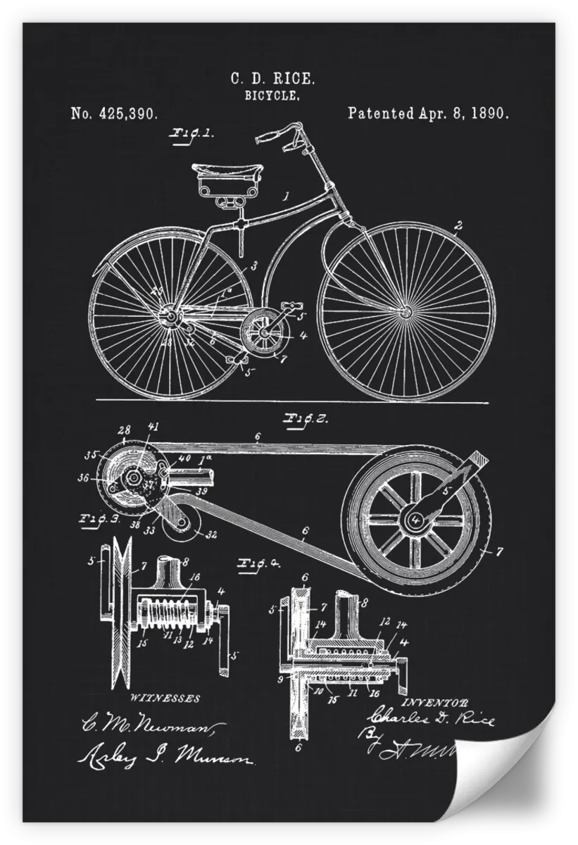 1890 Bicycle Wall Art