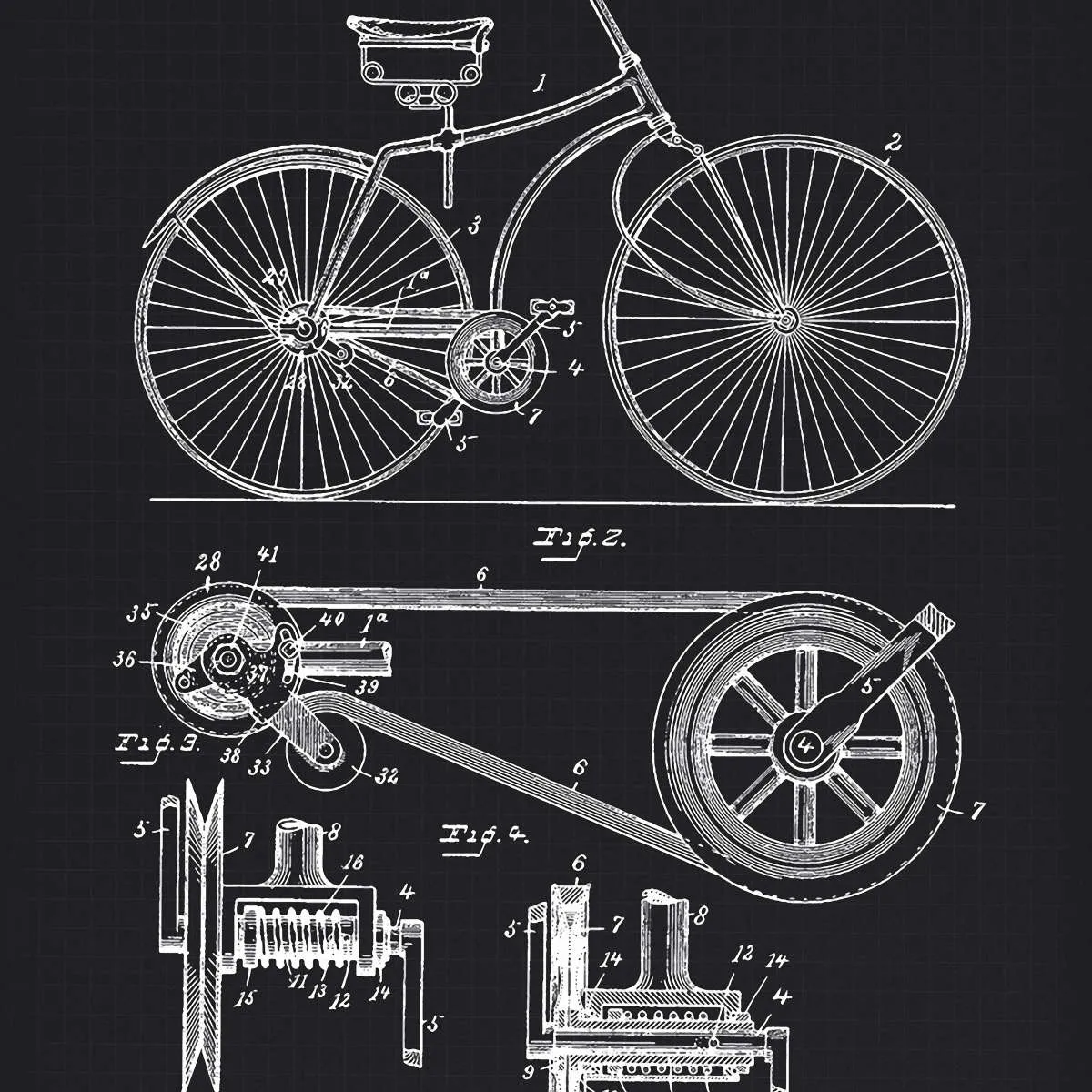 1890 Bicycle Wall Art