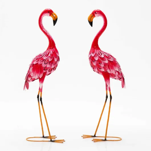 2-Piece Flamingo Garden Statue Set