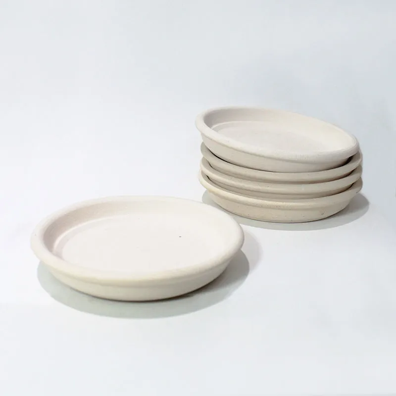 3'' White Clay Saucer