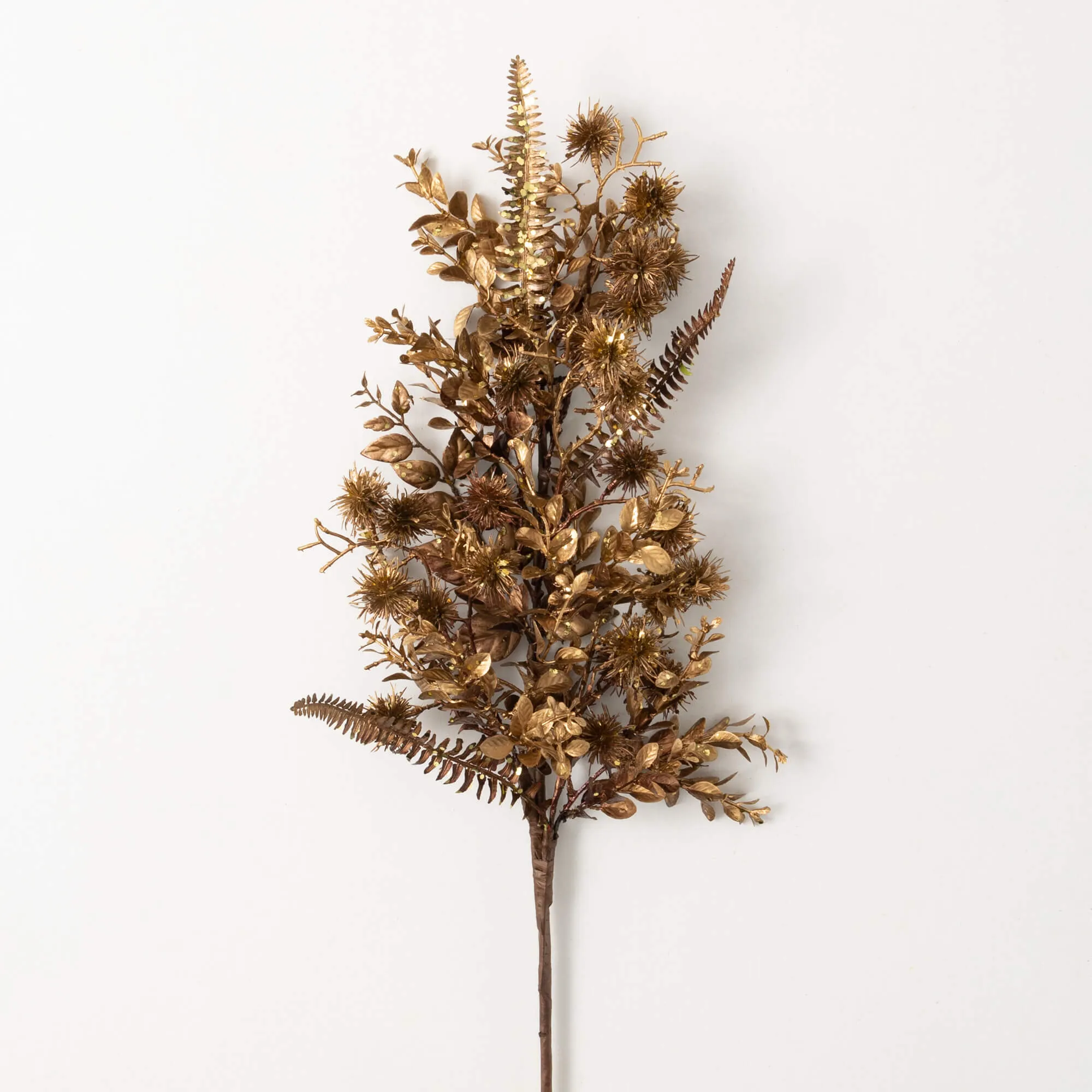 33"H Sullivans Burnished Gold Foliage Spray, Gold