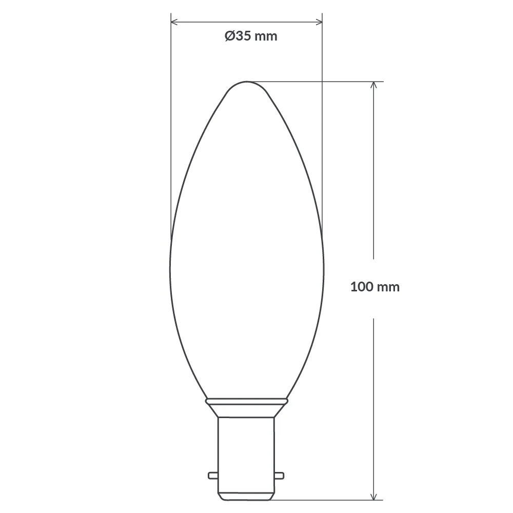 4W Candle LED Bulb B15 Frost in Natural White