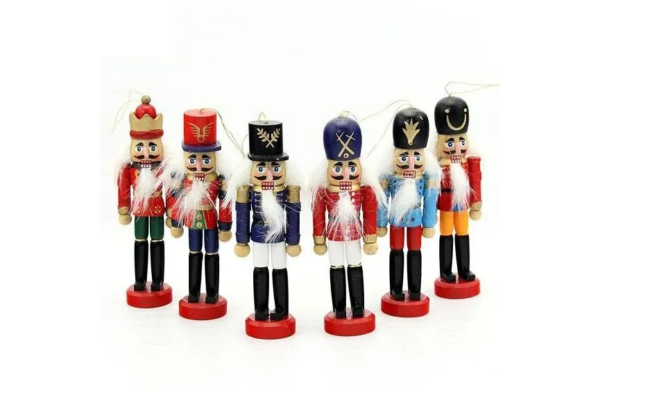 6pcs Nutcracker Puppet Zakka Creative Desktop Decoration