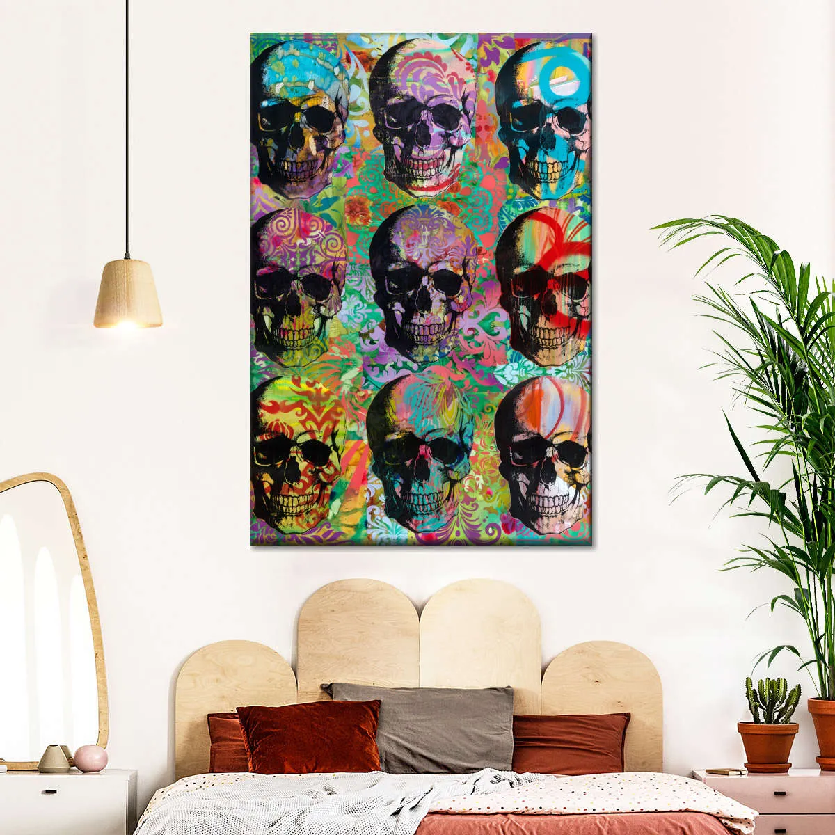 9 Skulls Wall Art