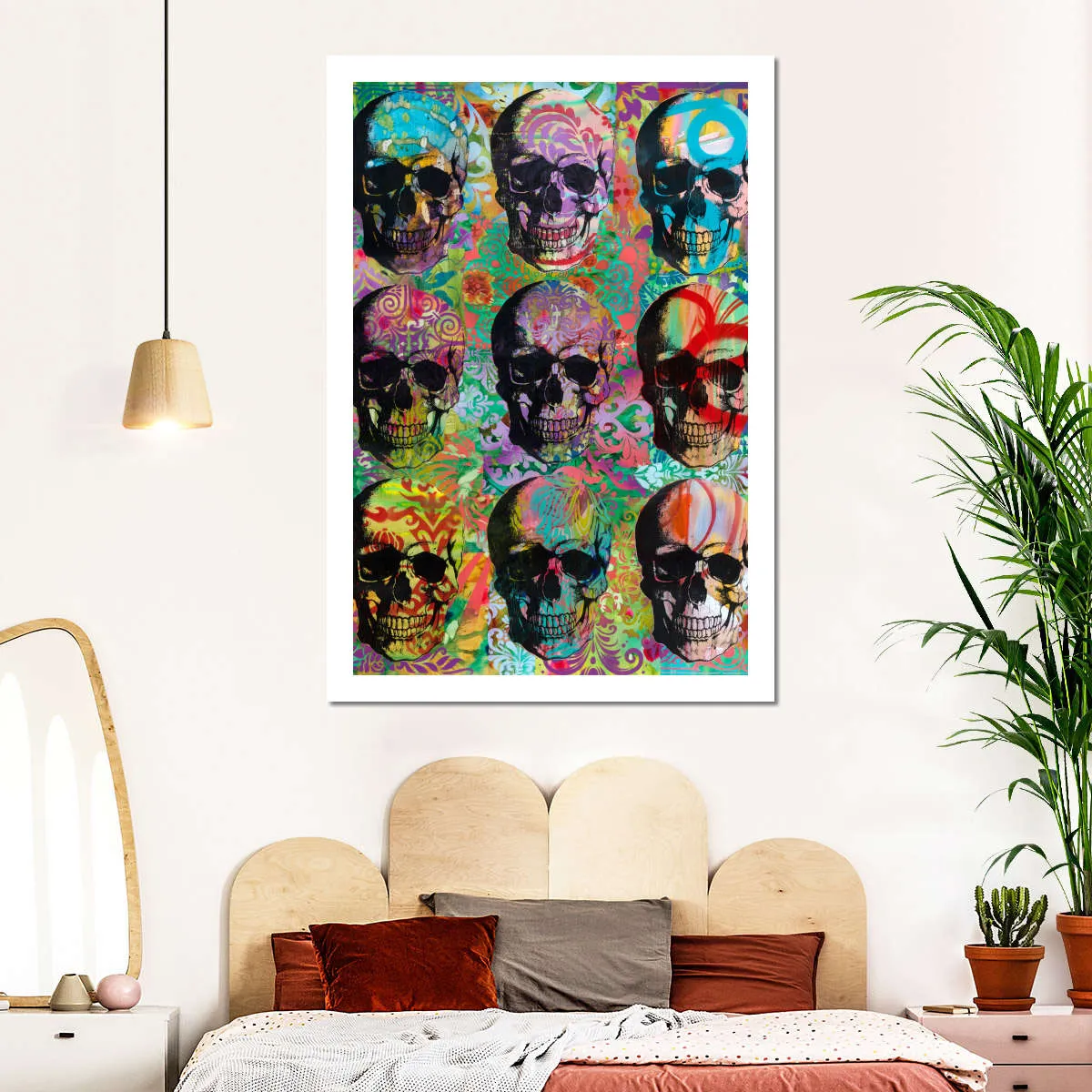 9 Skulls Wall Art