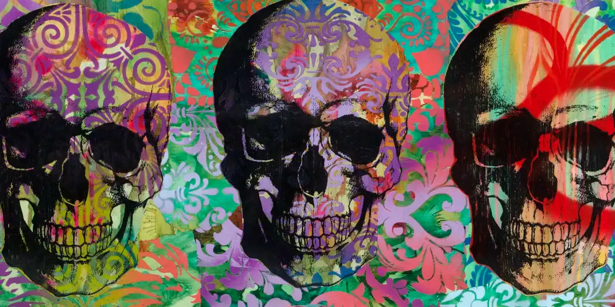 9 Skulls Wall Art