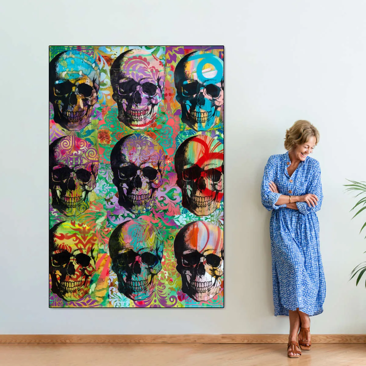 9 Skulls Wall Art