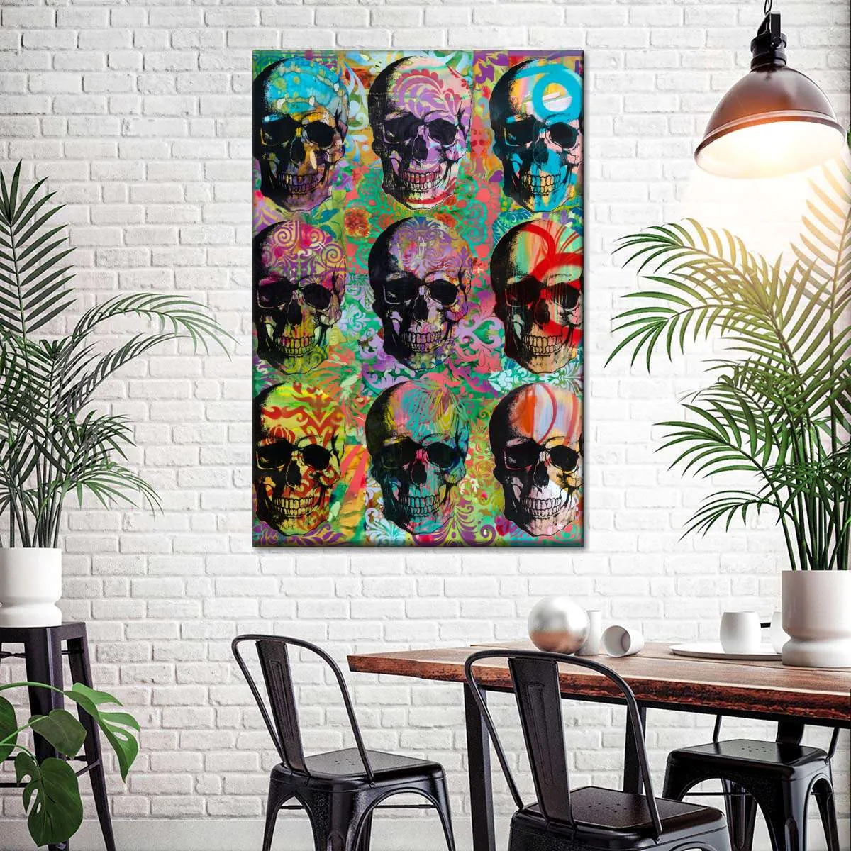 9 Skulls Wall Art