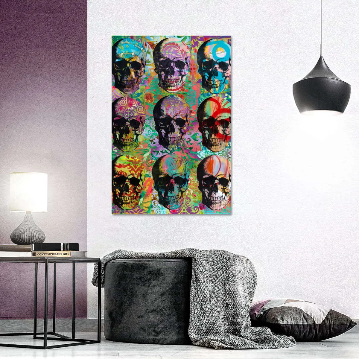 9 Skulls Wall Art