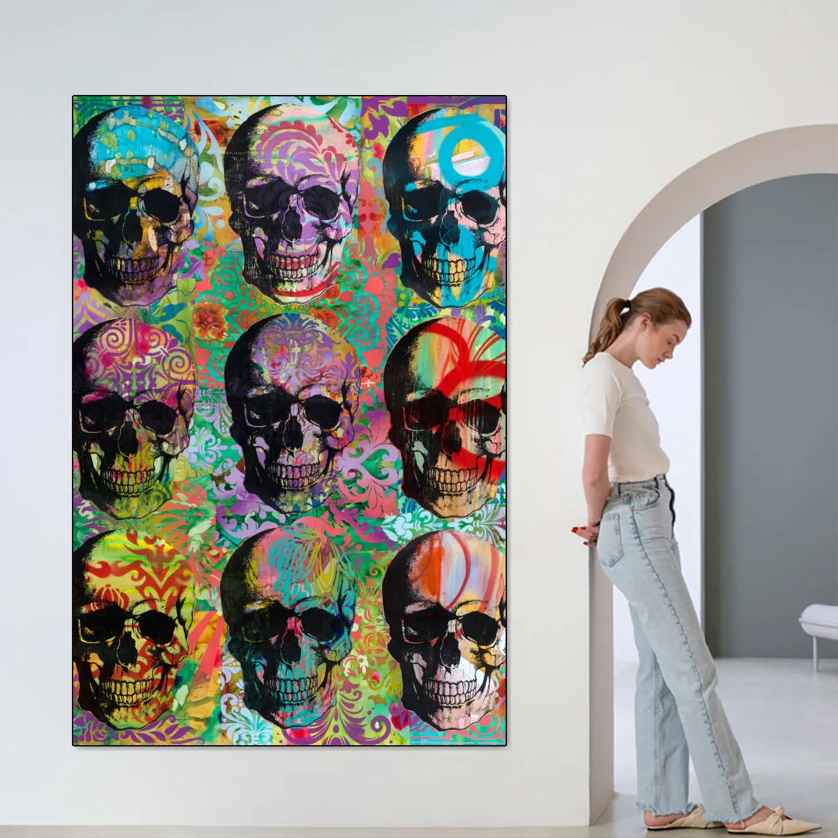 9 Skulls Wall Art