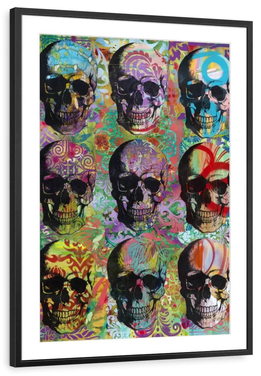 9 Skulls Wall Art