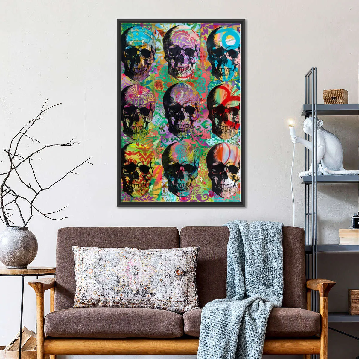 9 Skulls Wall Art