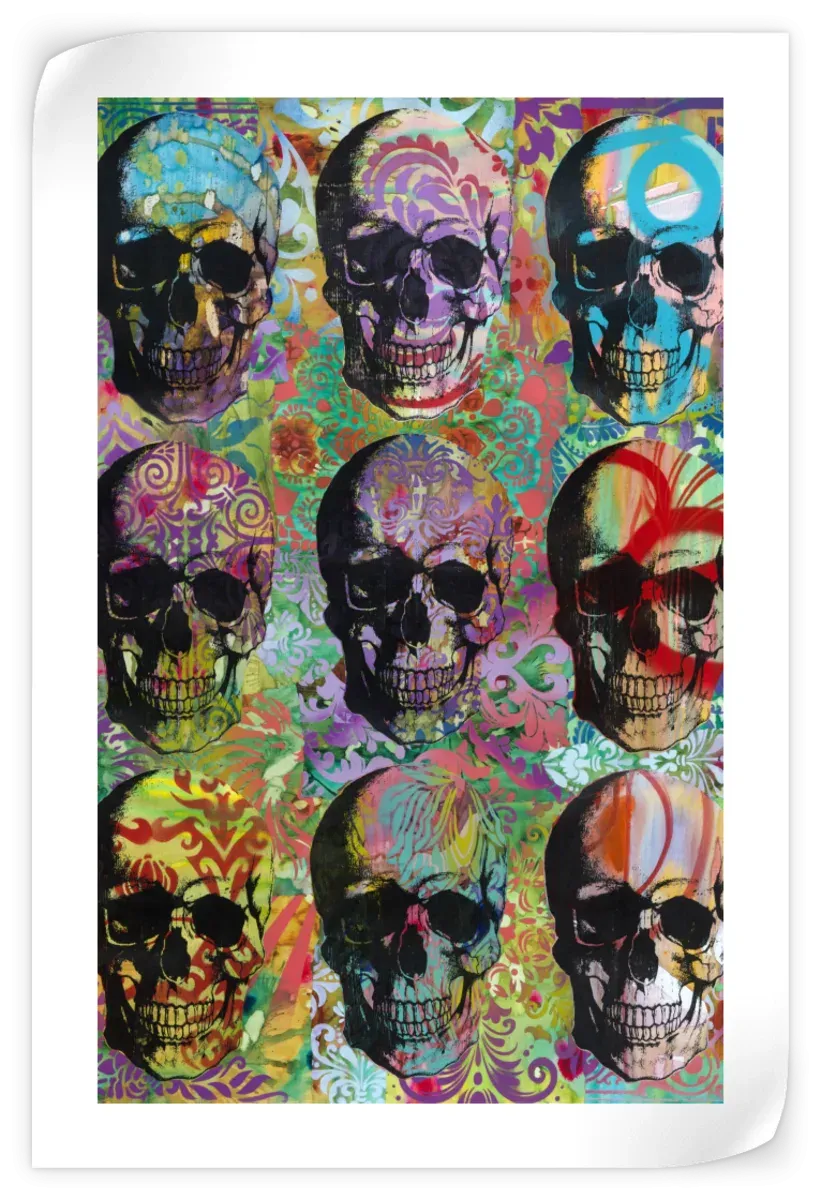 9 Skulls Wall Art