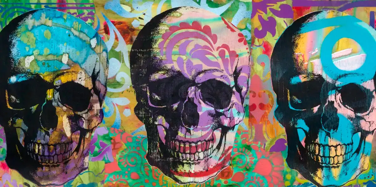 9 Skulls Wall Art