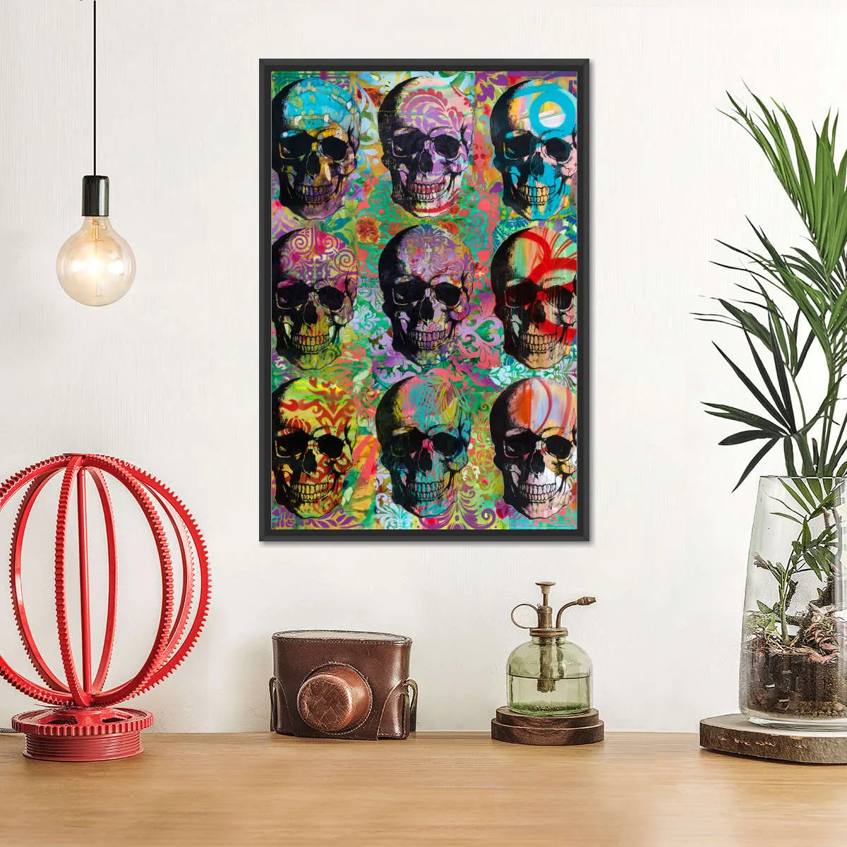 9 Skulls Wall Art