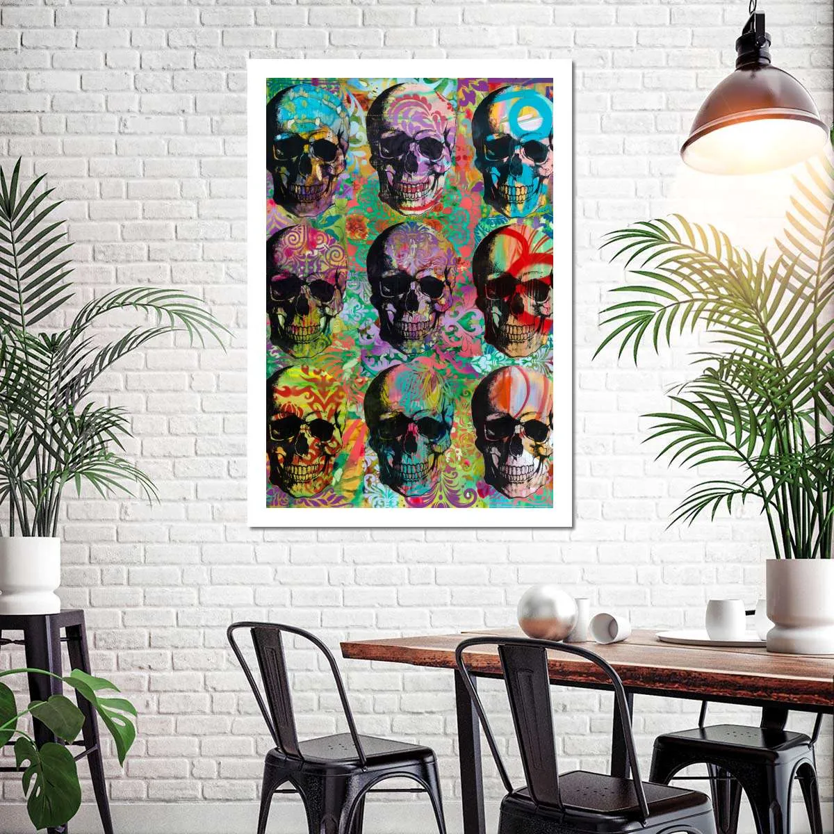 9 Skulls Wall Art