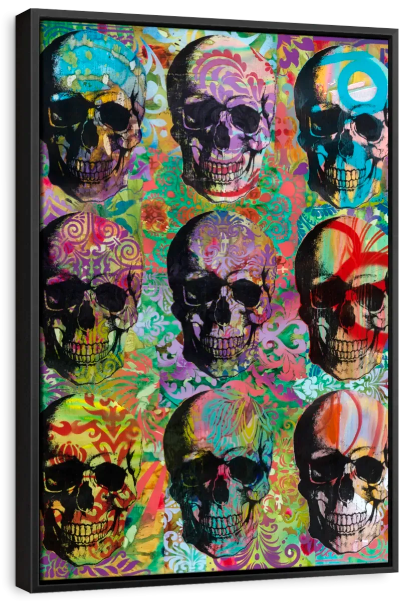 9 Skulls Wall Art