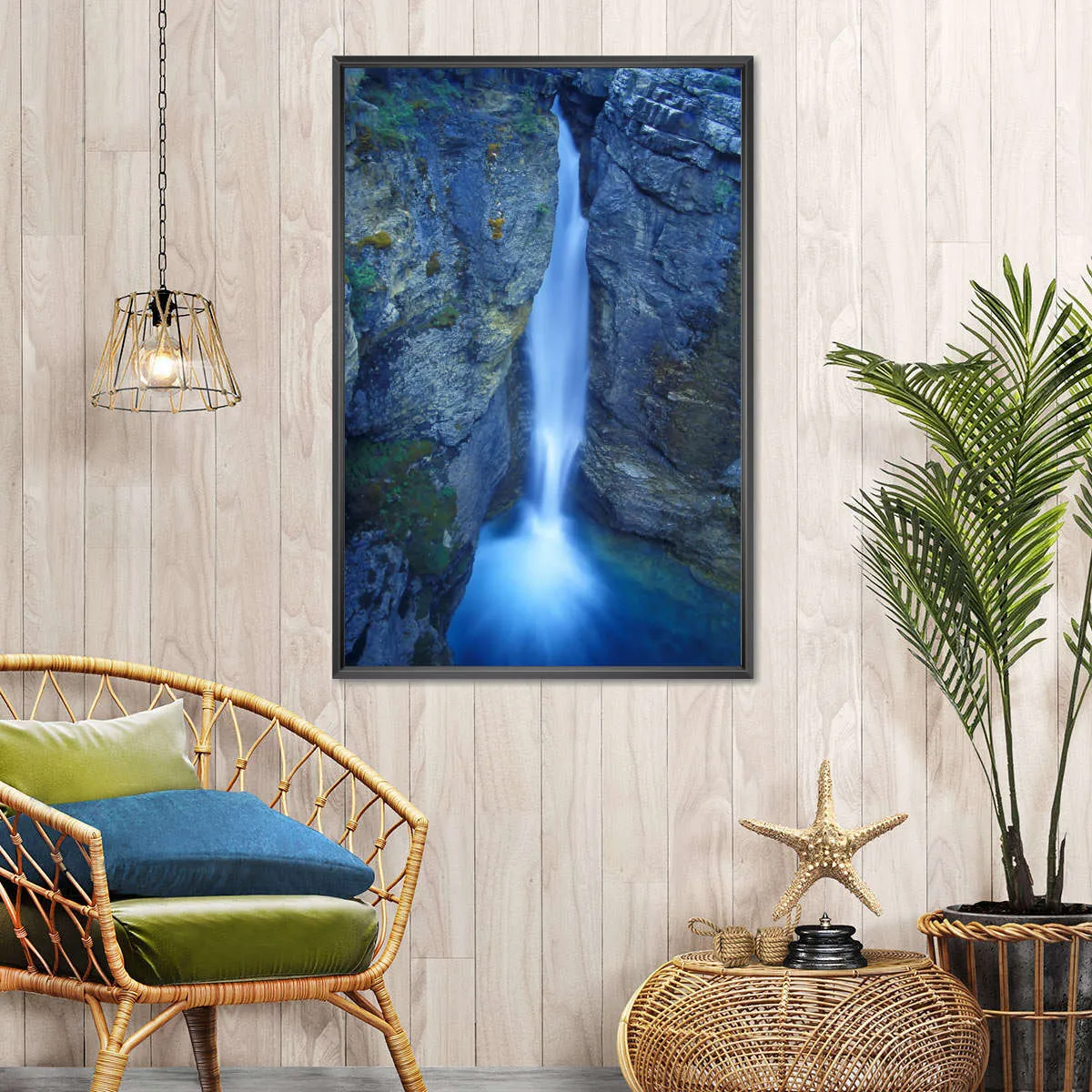 A Beautiful Waterfall Alberta Canada Wall Art