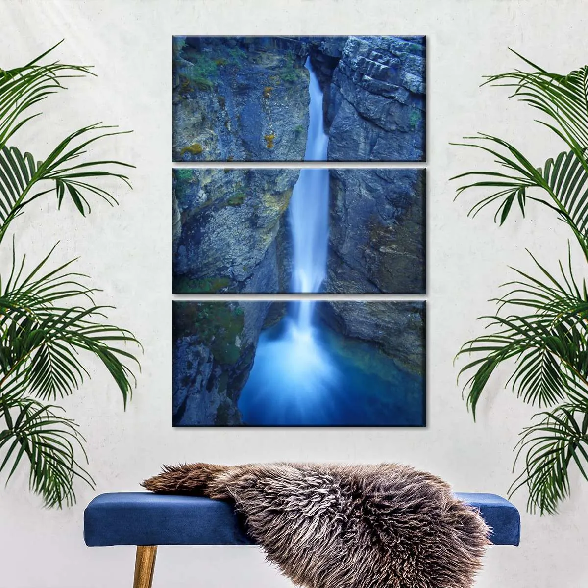 A Beautiful Waterfall Alberta Canada Wall Art