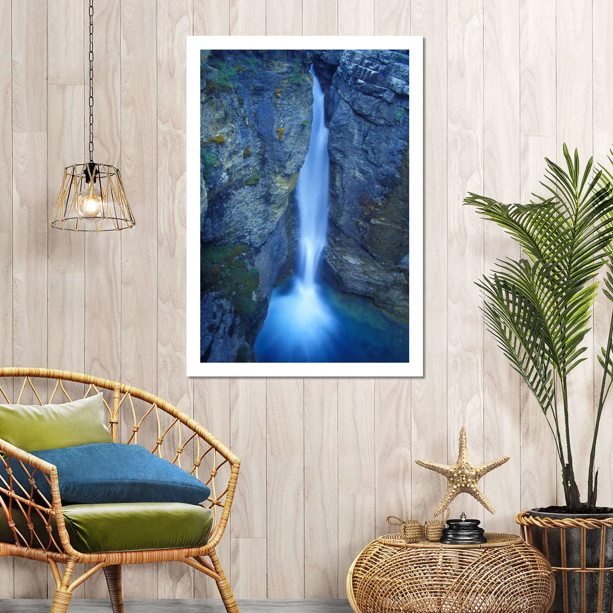 A Beautiful Waterfall Alberta Canada Wall Art