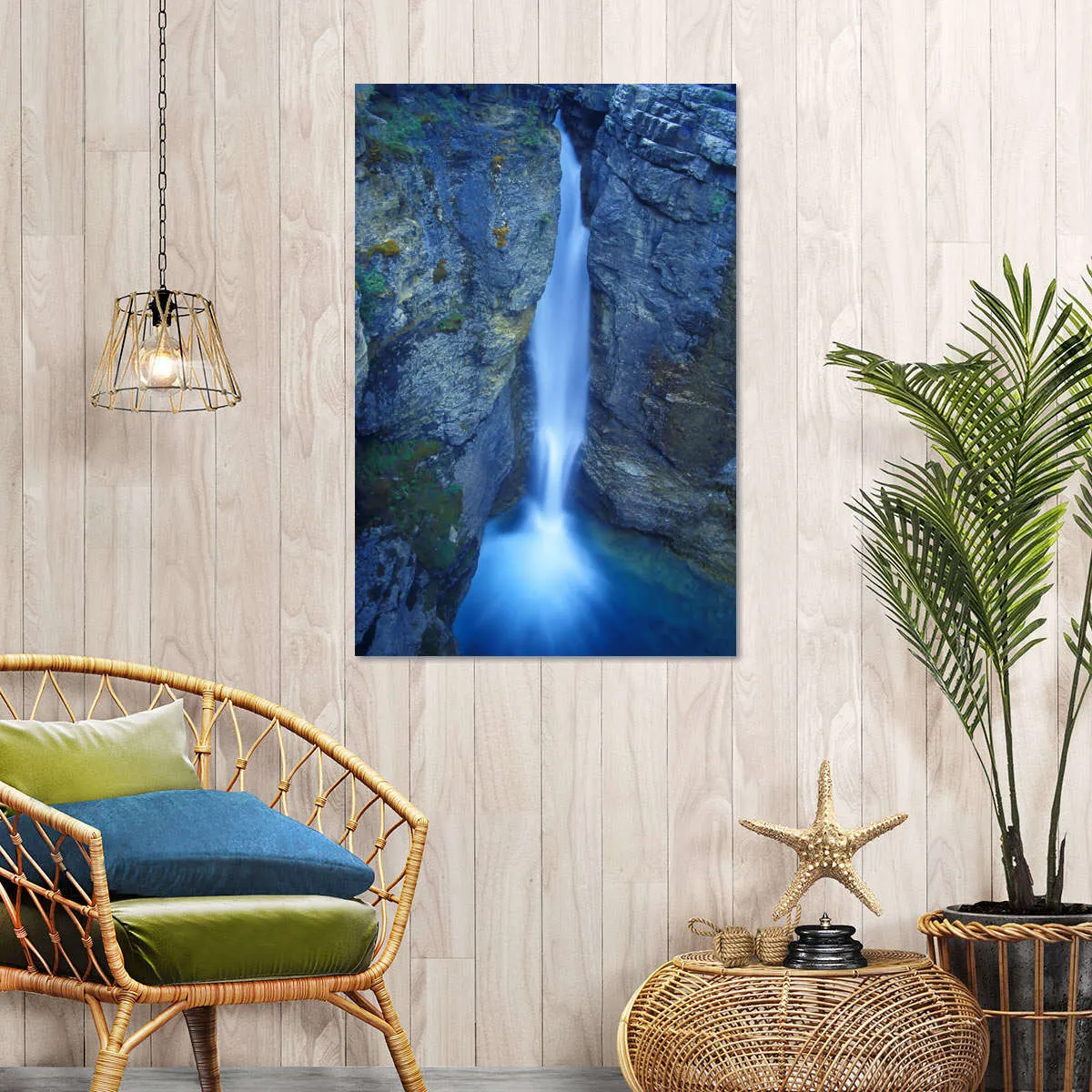 A Beautiful Waterfall Alberta Canada Wall Art