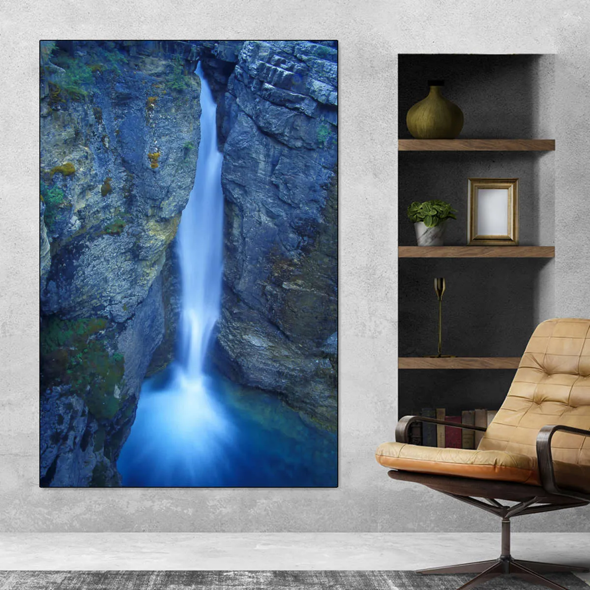 A Beautiful Waterfall Alberta Canada Wall Art