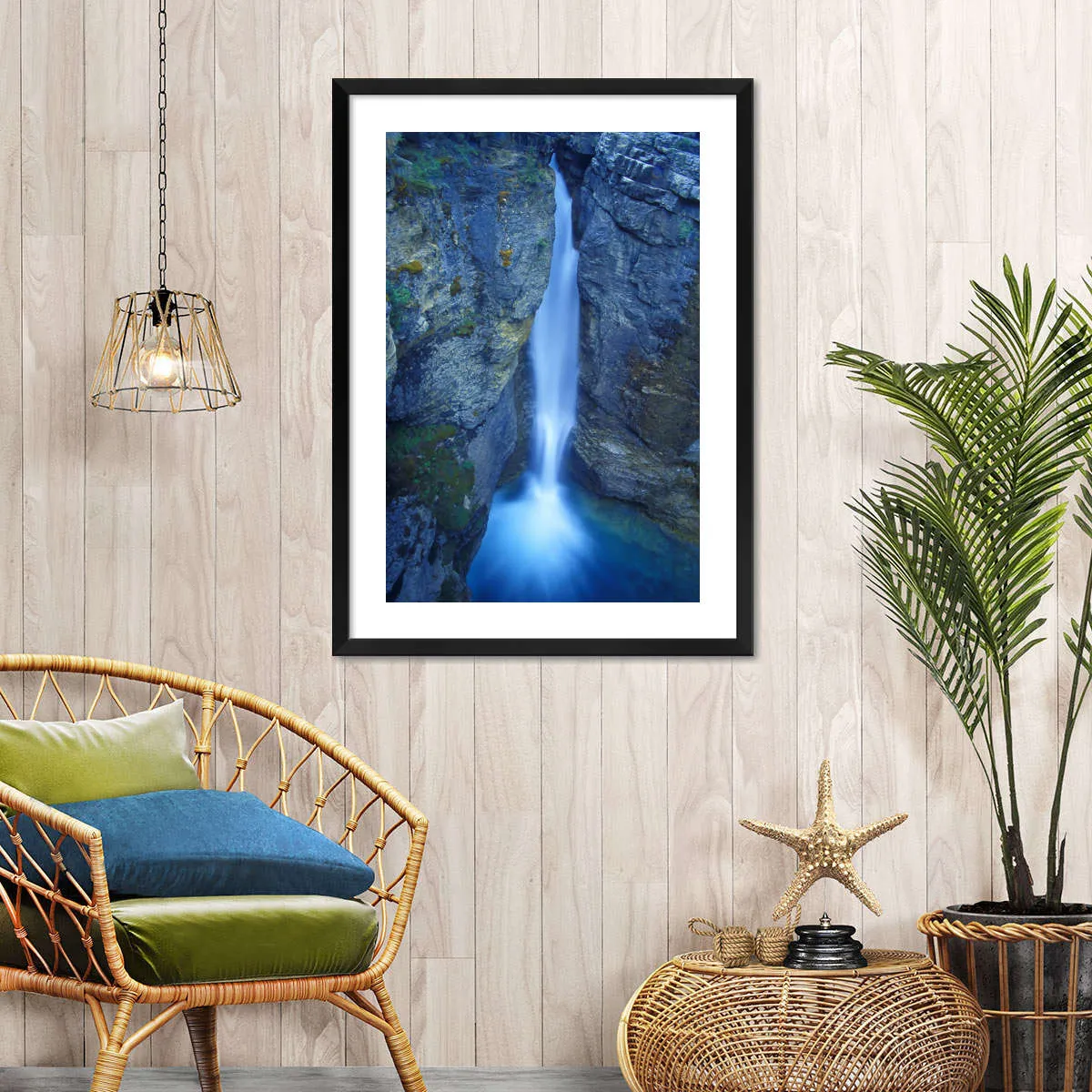 A Beautiful Waterfall Alberta Canada Wall Art