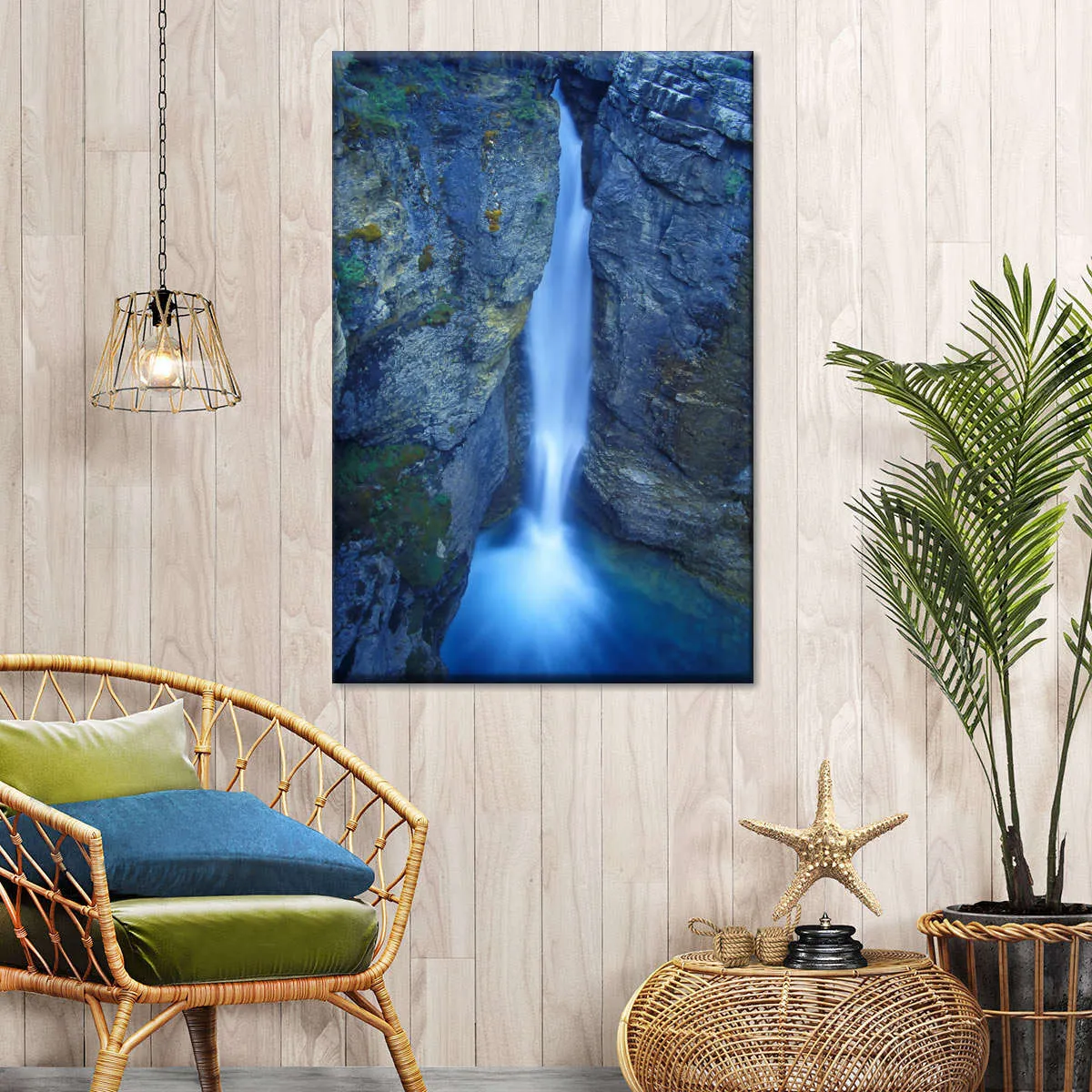 A Beautiful Waterfall Alberta Canada Wall Art