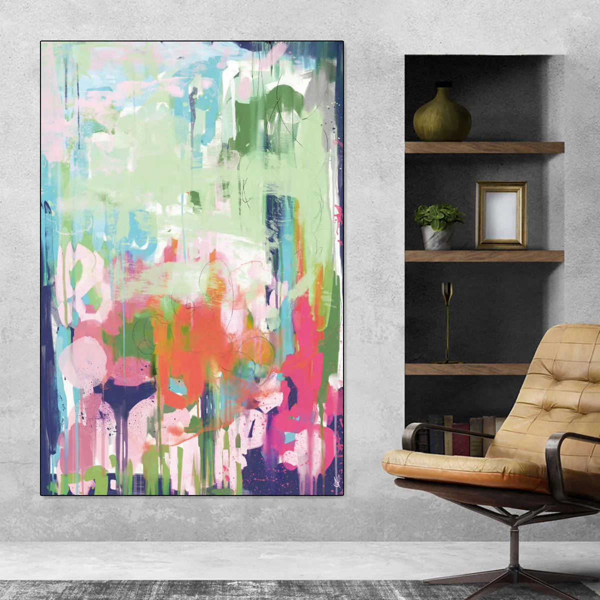 A Floral Abstract Wall Art