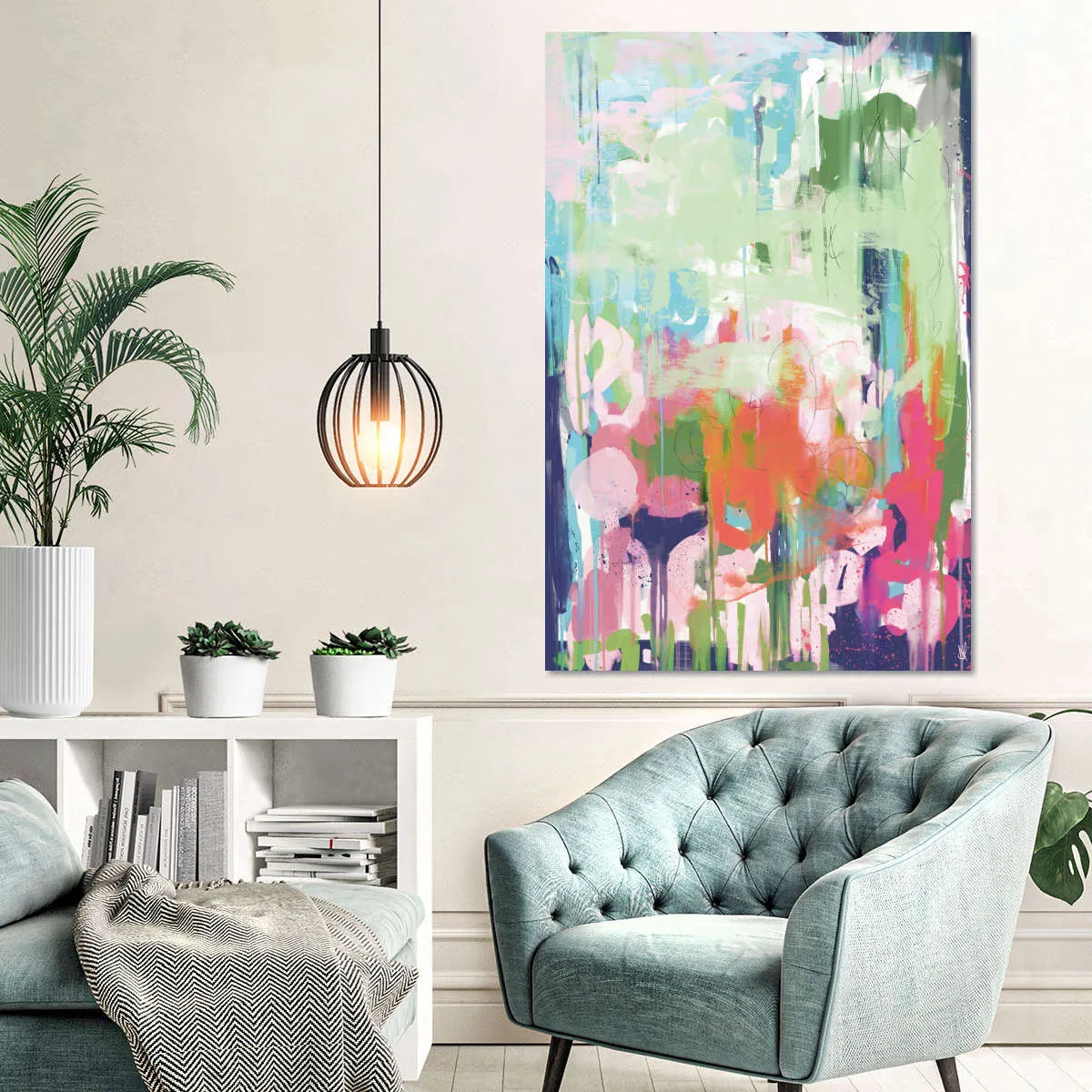 A Floral Abstract Wall Art