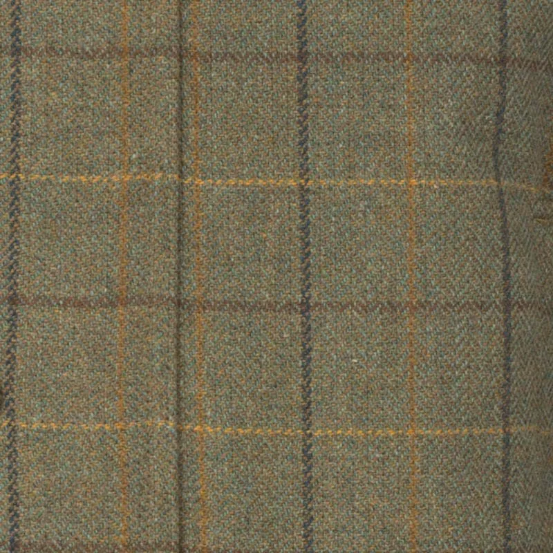 Alan Paine Rutland Mens Tweed Shooting Waistcoat - Dark Moss