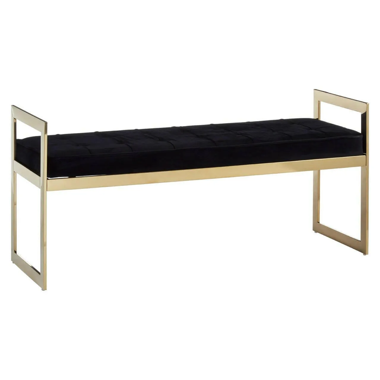 Allez Black Seat / Gold Metal Frame Bench