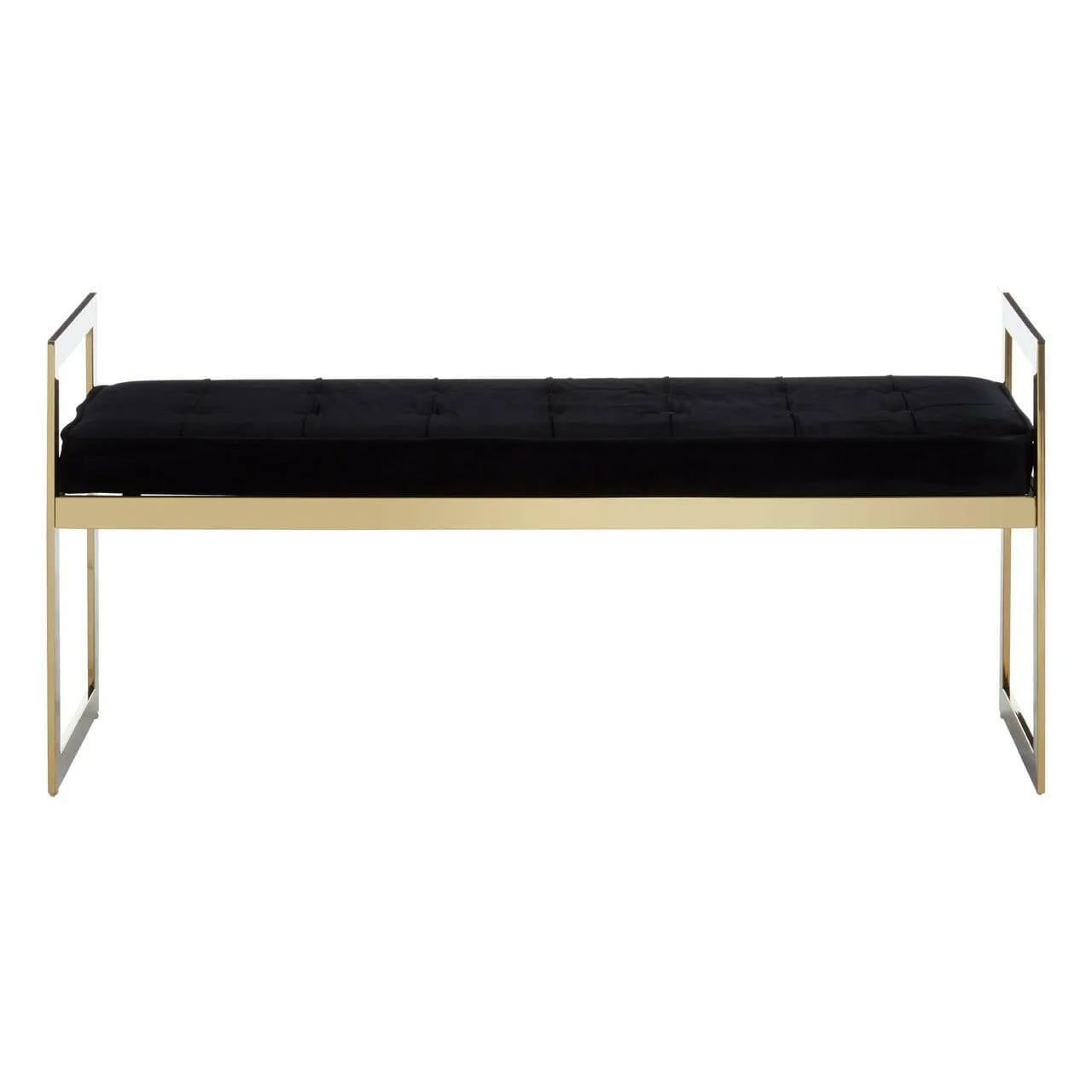 Allez Black Seat / Gold Metal Frame Bench