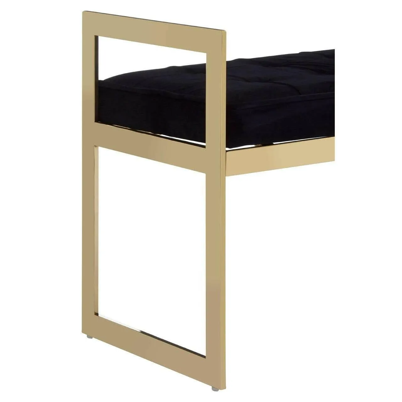 Allez Black Seat / Gold Metal Frame Bench