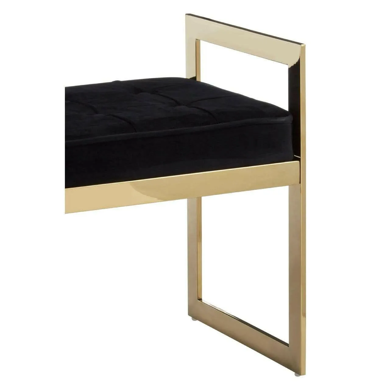 Allez Black Seat / Gold Metal Frame Bench