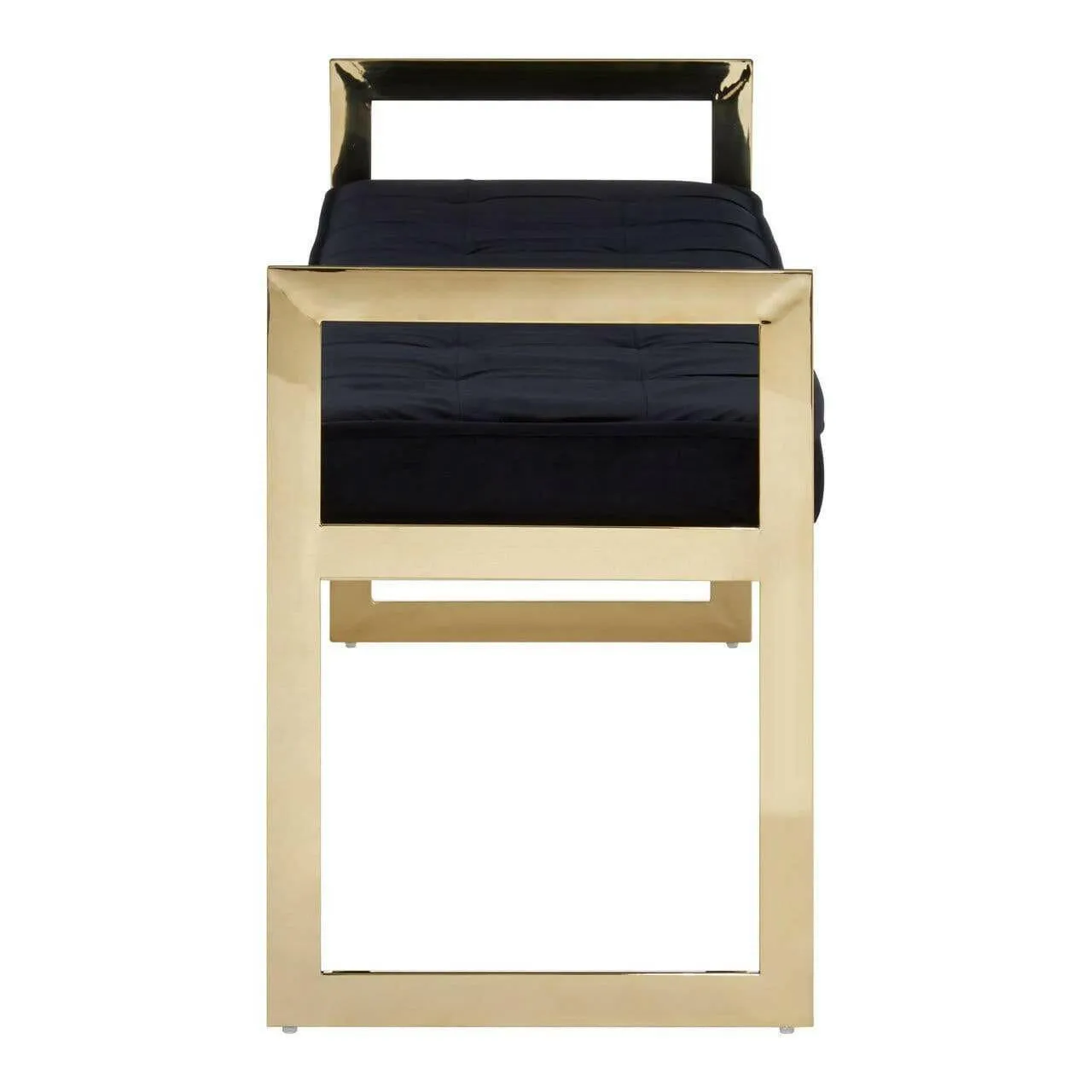 Allez Black Seat / Gold Metal Frame Bench