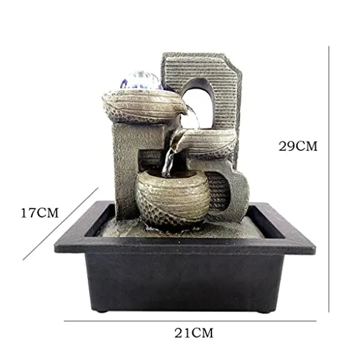 ATORSE® Waterfall Fountains Handmade Zen Meditation Indoor Water Fountain for Home