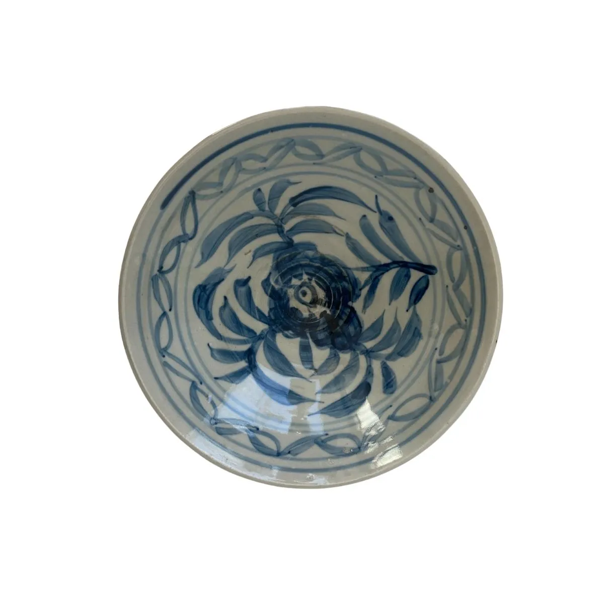 Blue and White Bowl, Peony Print