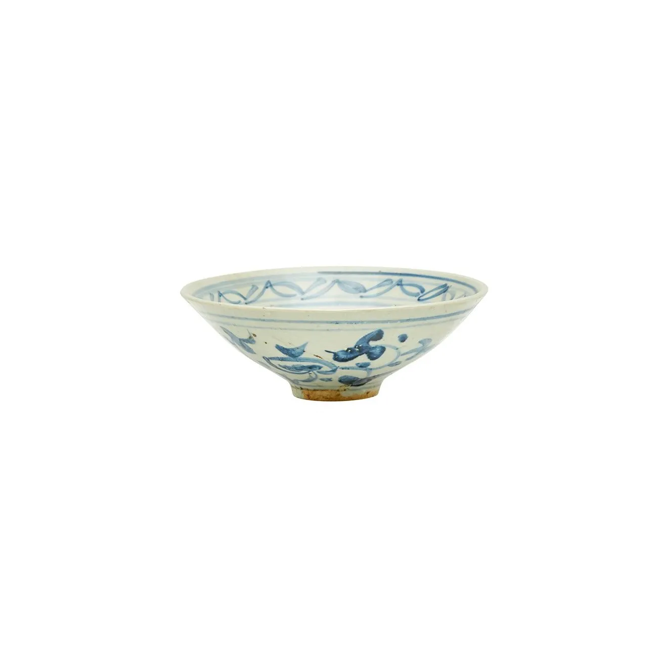 Blue and White Bowl, Peony Print