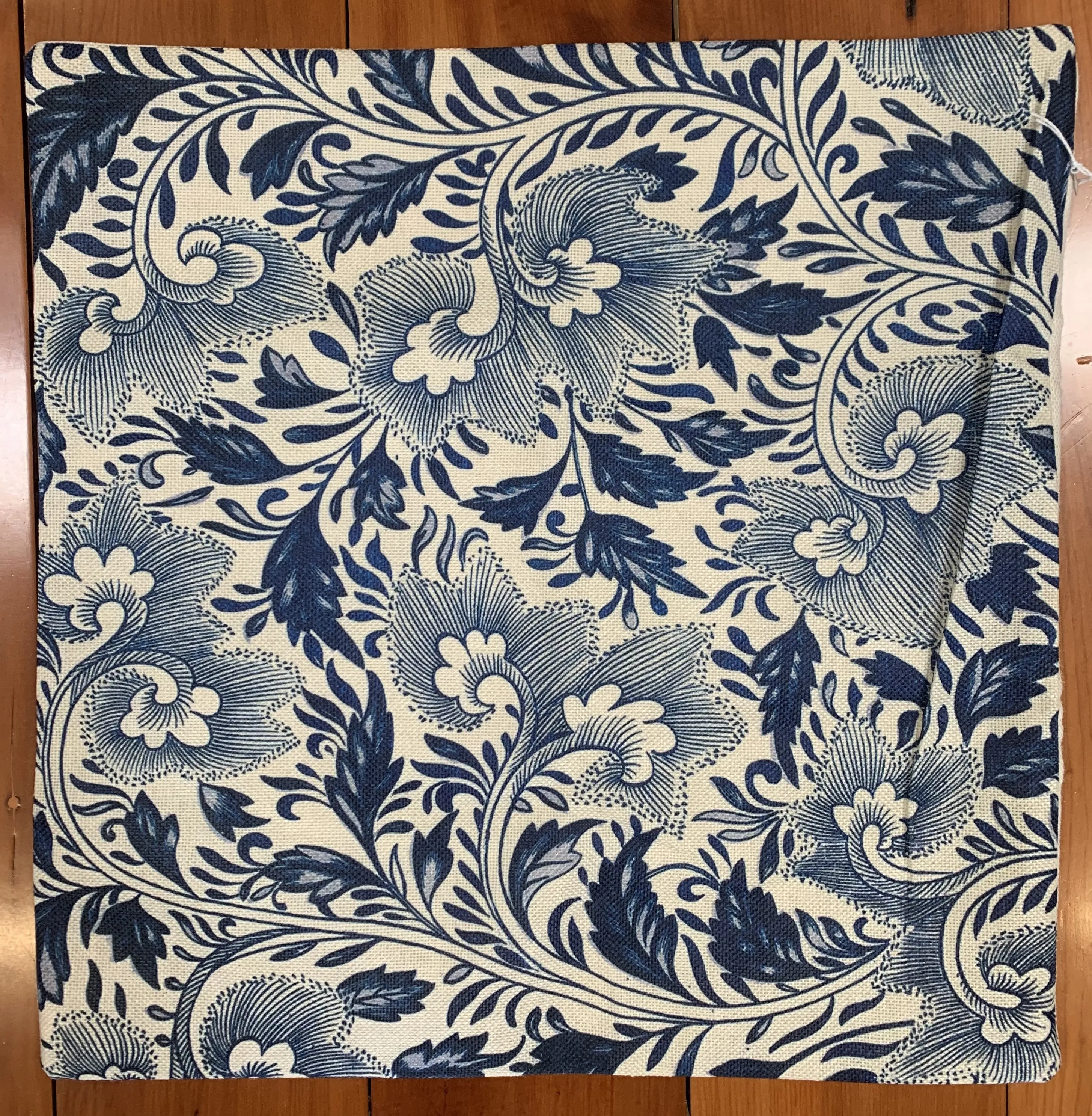 Blue White Flower Cushion Cover