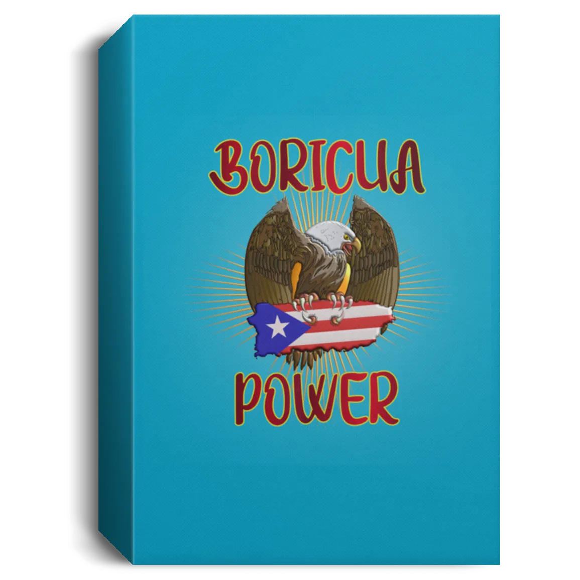 Boricua Power Deluxe Portrait Canvas 1.5in Frame