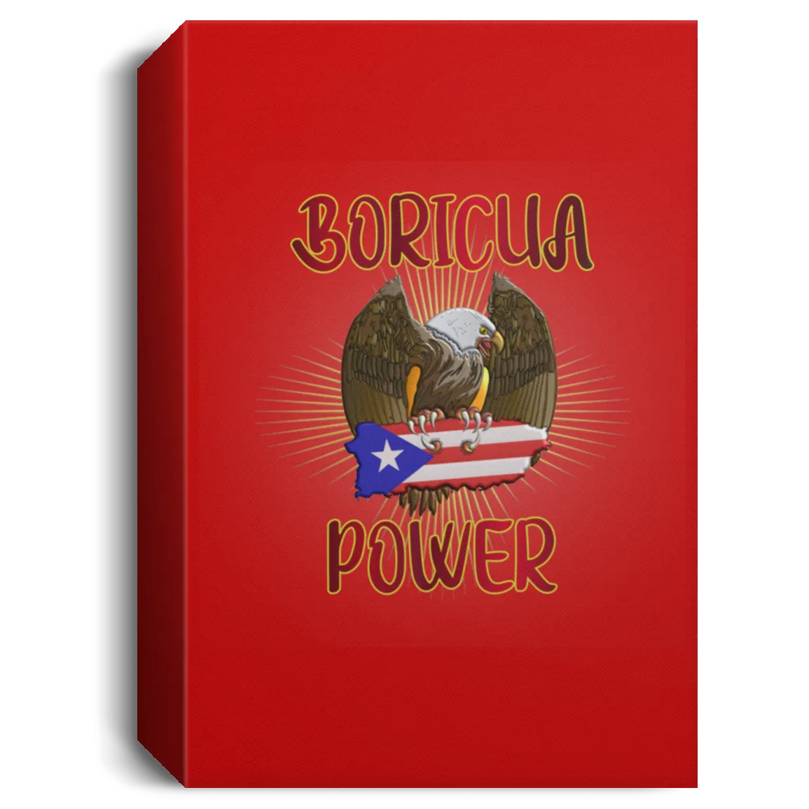 Boricua Power Deluxe Portrait Canvas 1.5in Frame