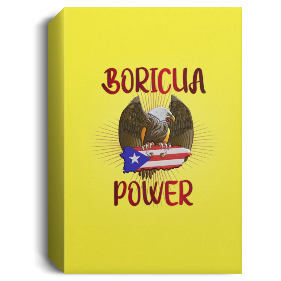 Boricua Power Deluxe Portrait Canvas 1.5in Frame