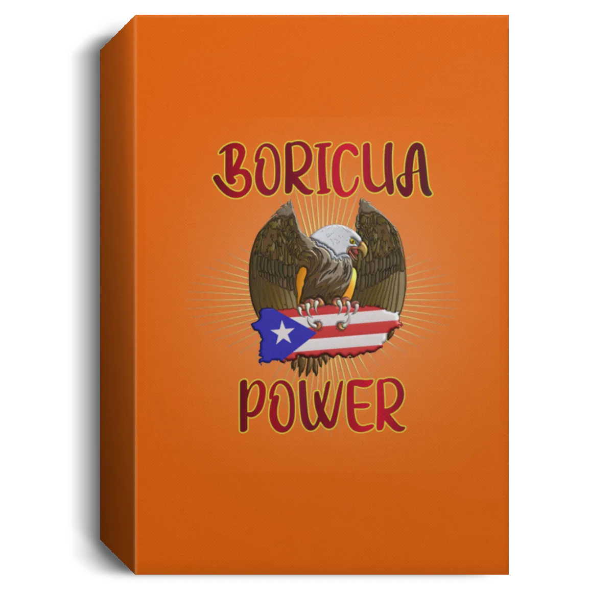 Boricua Power Deluxe Portrait Canvas 1.5in Frame