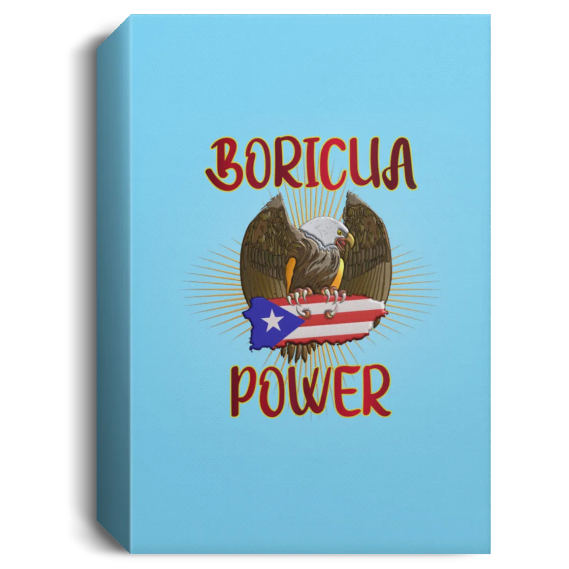 Boricua Power Deluxe Portrait Canvas 1.5in Frame