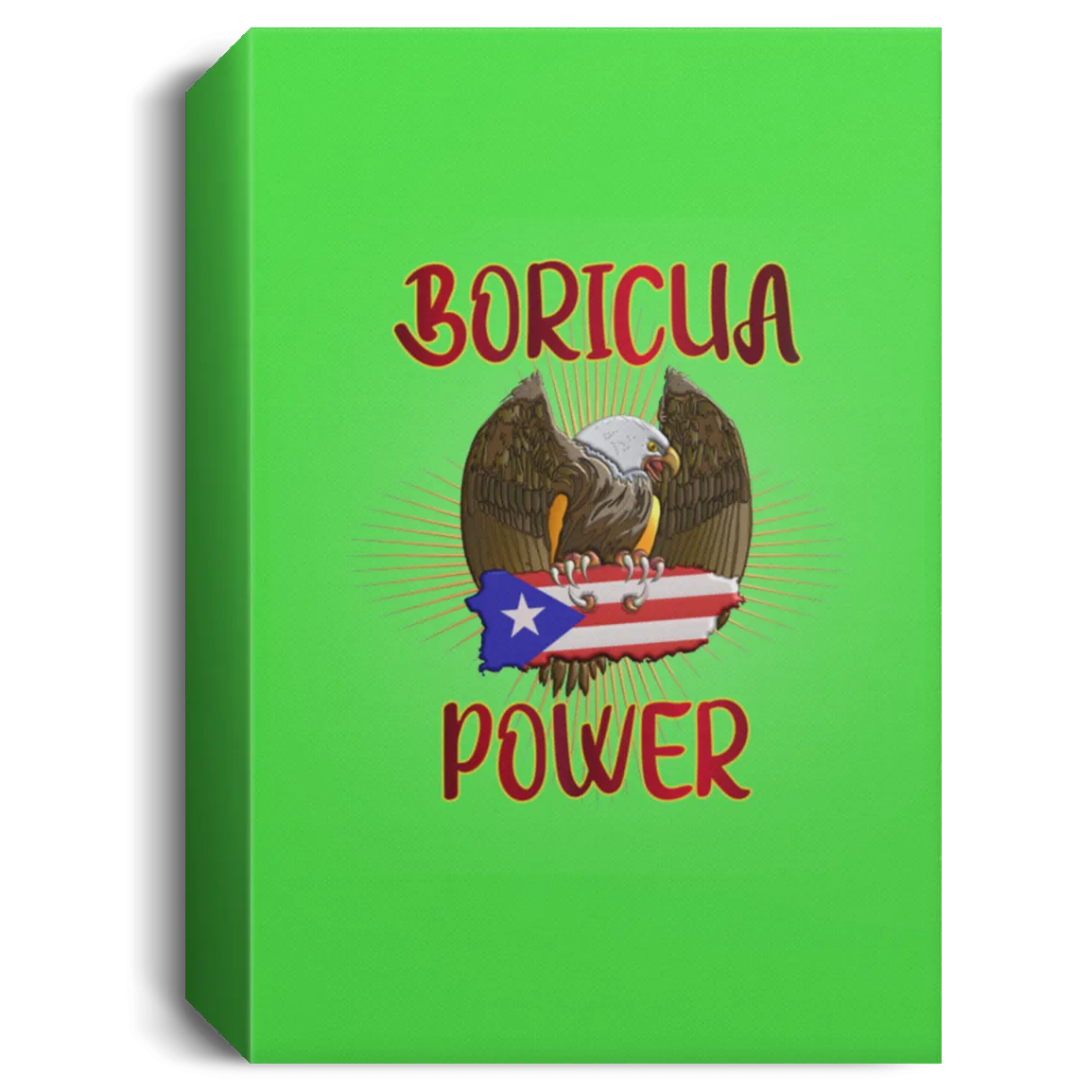 Boricua Power Deluxe Portrait Canvas 1.5in Frame